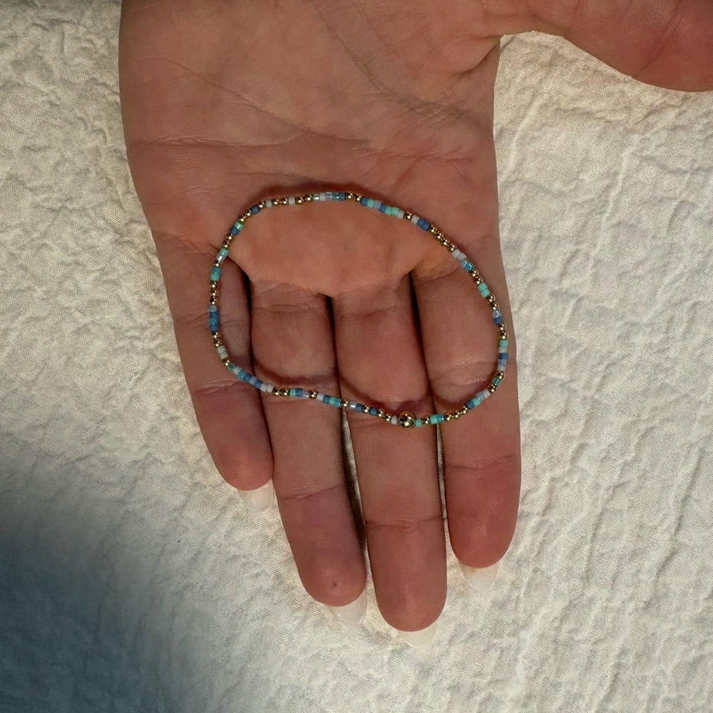 enewton hope unwritten- teal, baby blue, and blue bracelet